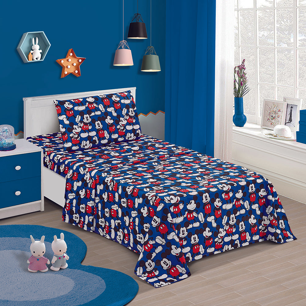 3 Piece "One and Only" Mickey Twin Disney Bedsheet Set