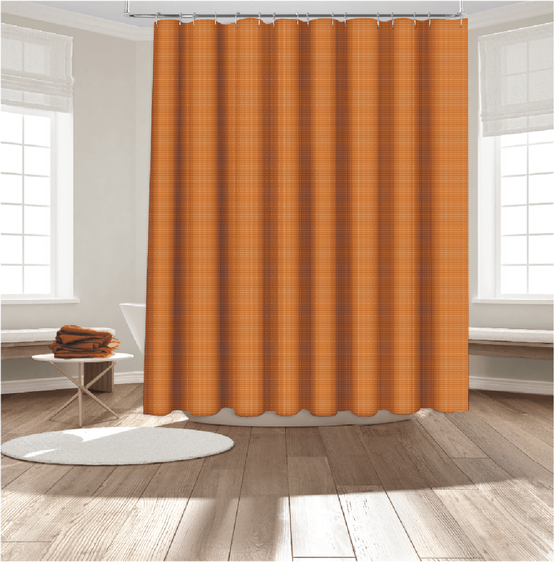14 Pieces Peach Caramel Roaring Fork Shower Curtain with Liner