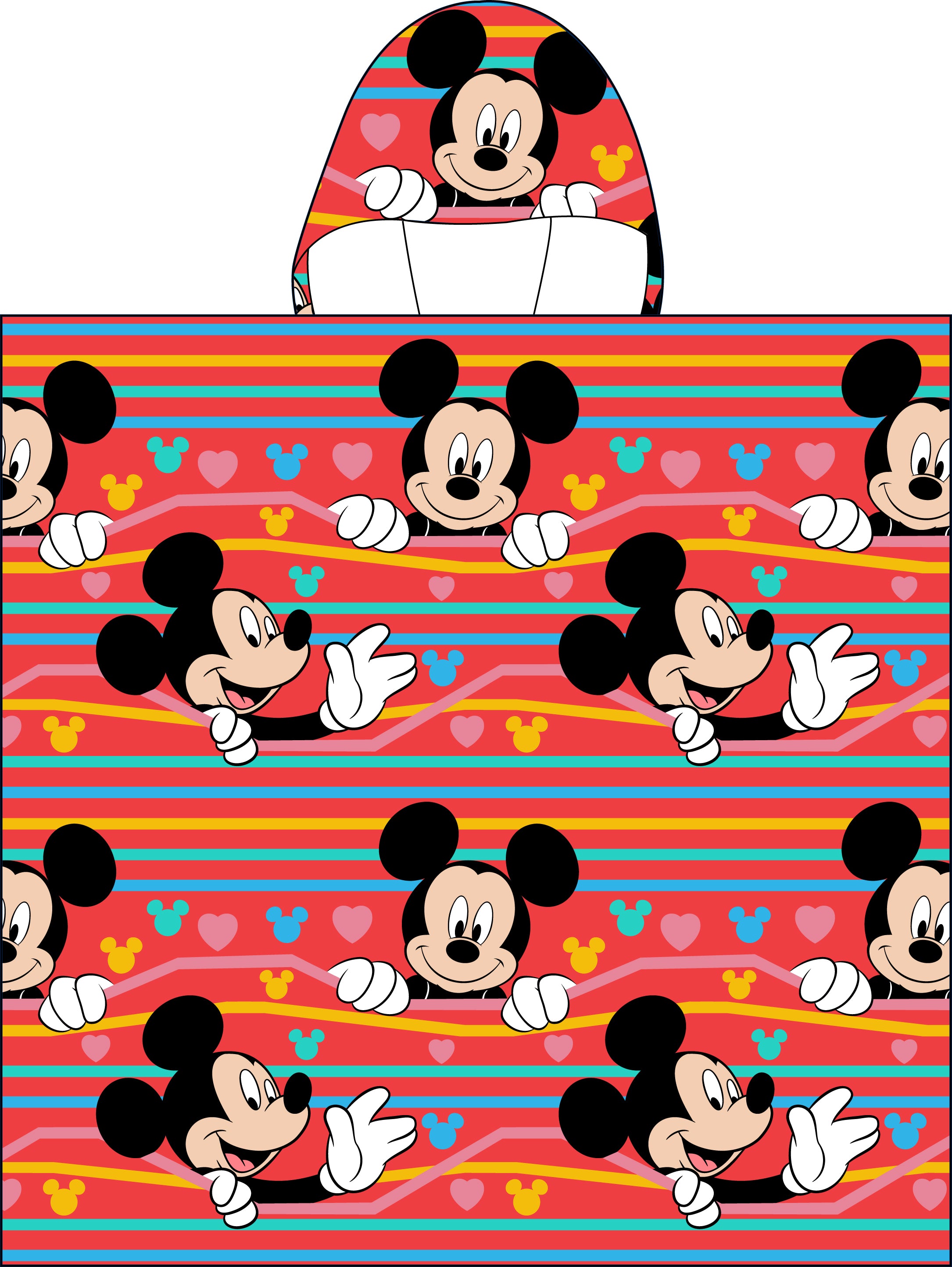 "Peeking" Mickey -  Hooded Poncho