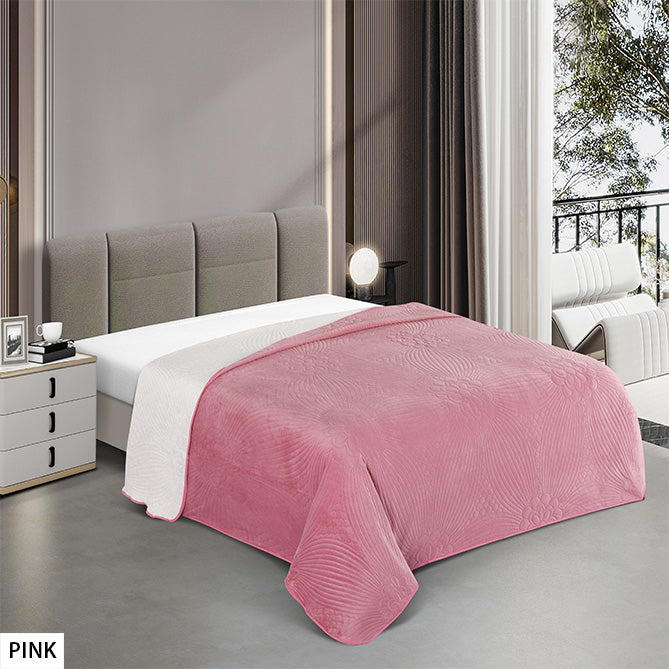 1 PIECE BEAUTY SOFT BEDSPREAD - (ASSORTED CASE PACK 30 PIECES PER CASE 2 PER DESIGN)