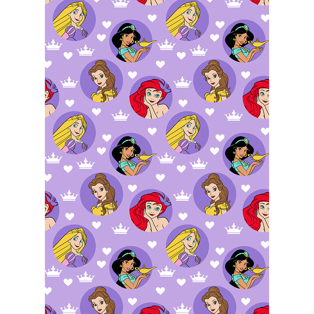 Princess "Crowns and Girls" Twin Flannel Rotary Blanket