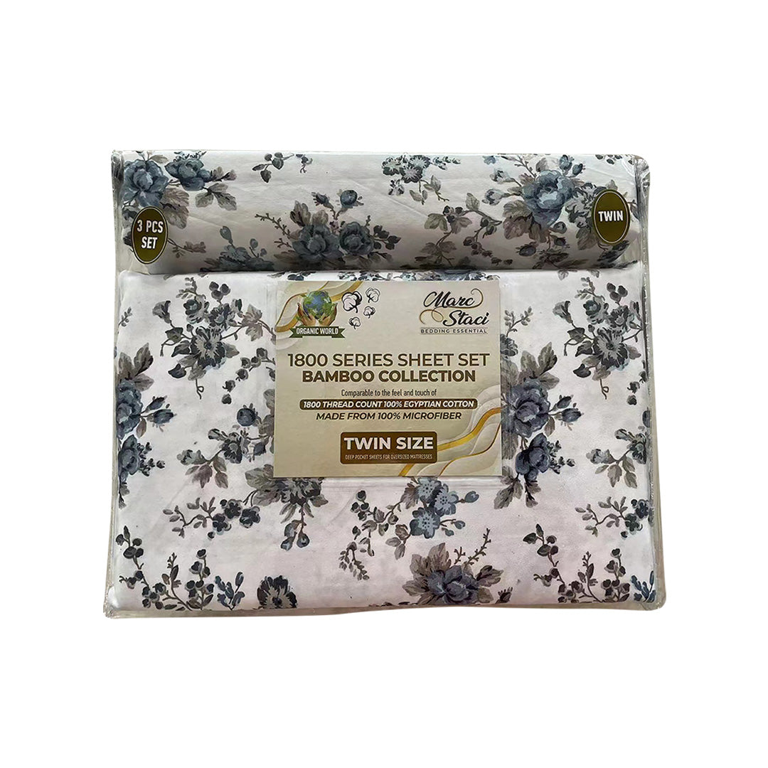 4 PIECE BAMBOO 1800 PRINTED BED SHEET DESIGNS–(ASSORTED CASE PACK 10 SHEETS PER CASE)