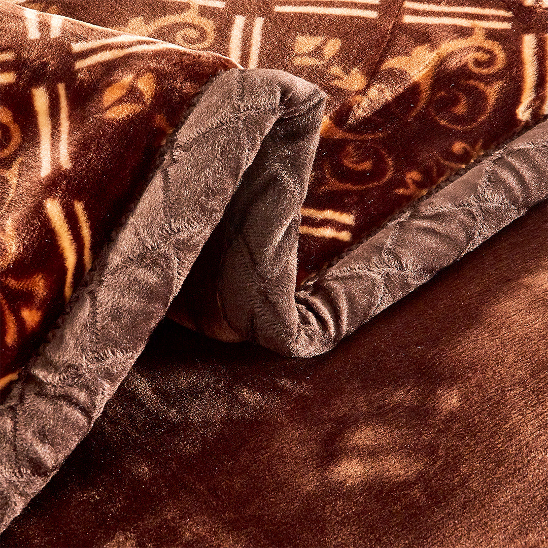Brown CJ1118-21 SZ Golden Lion 2Ply Blanket