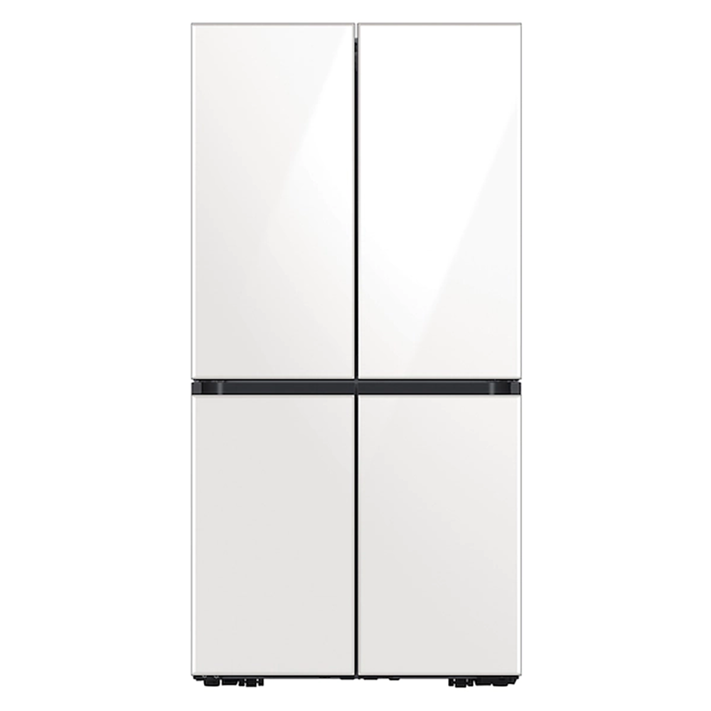 Samsung - 23 pies cúbicos. Refrigerador Flex™ de 4 puertas a medida con profundidad de mostrador inteligente y colores de panel personalizables - Blanco