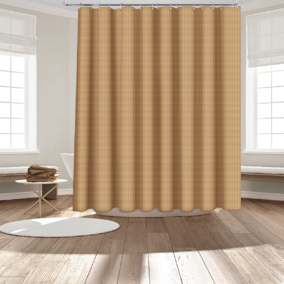 14 PIECE ROARING FORK SHOWER CURTAIN WITH LINER-(SOLID PER-CASE 12 ITEM IN A CASE)