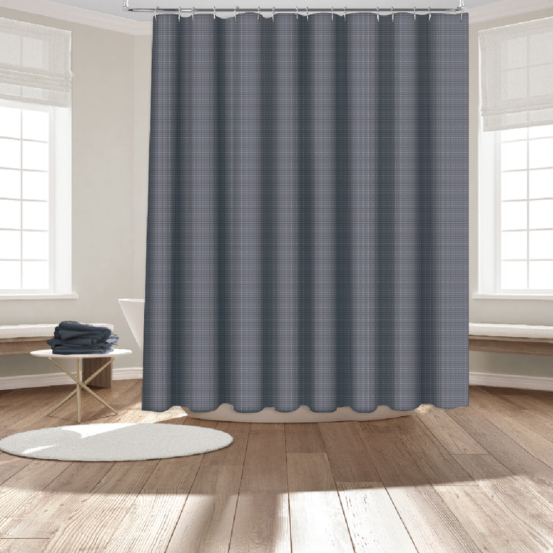 14 PIECE ROARING FORK SHOWER CURTAIN WITH LINER-(SOLID PER-CASE 12 ITEM IN A CASE)
