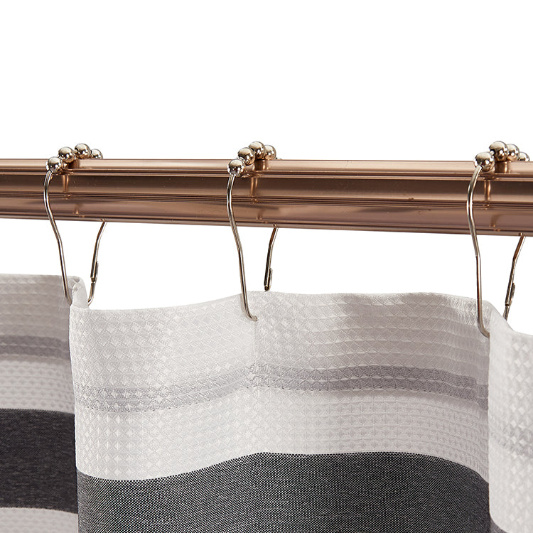 Elegance “Textured Shower Curtain Set" - Black