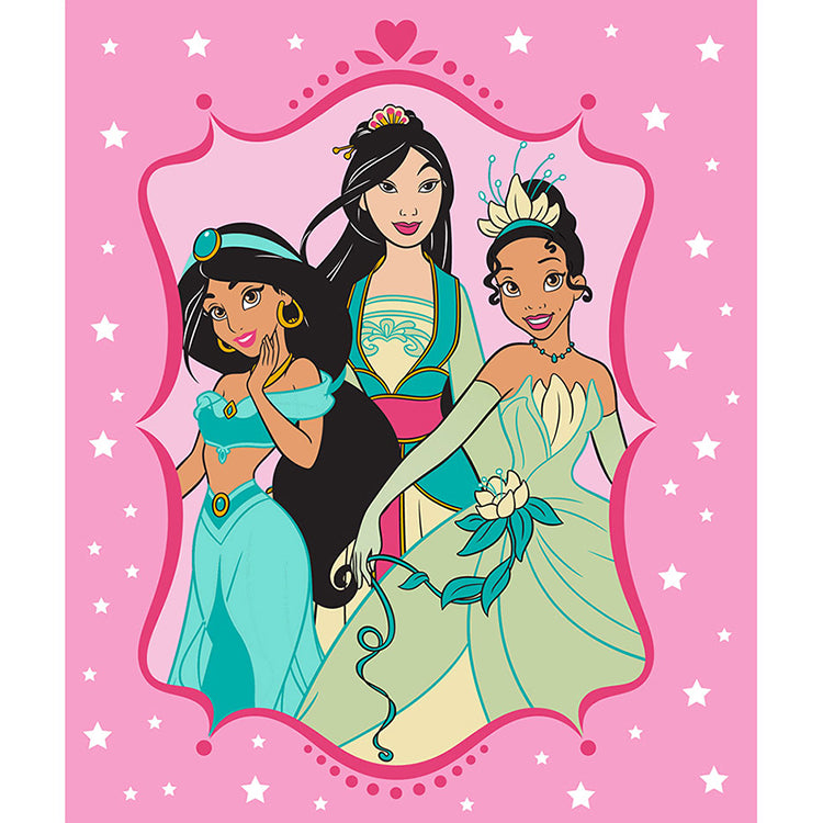 "Strong Princesses" Princes Twin/Full Disney Sherpa Blanket