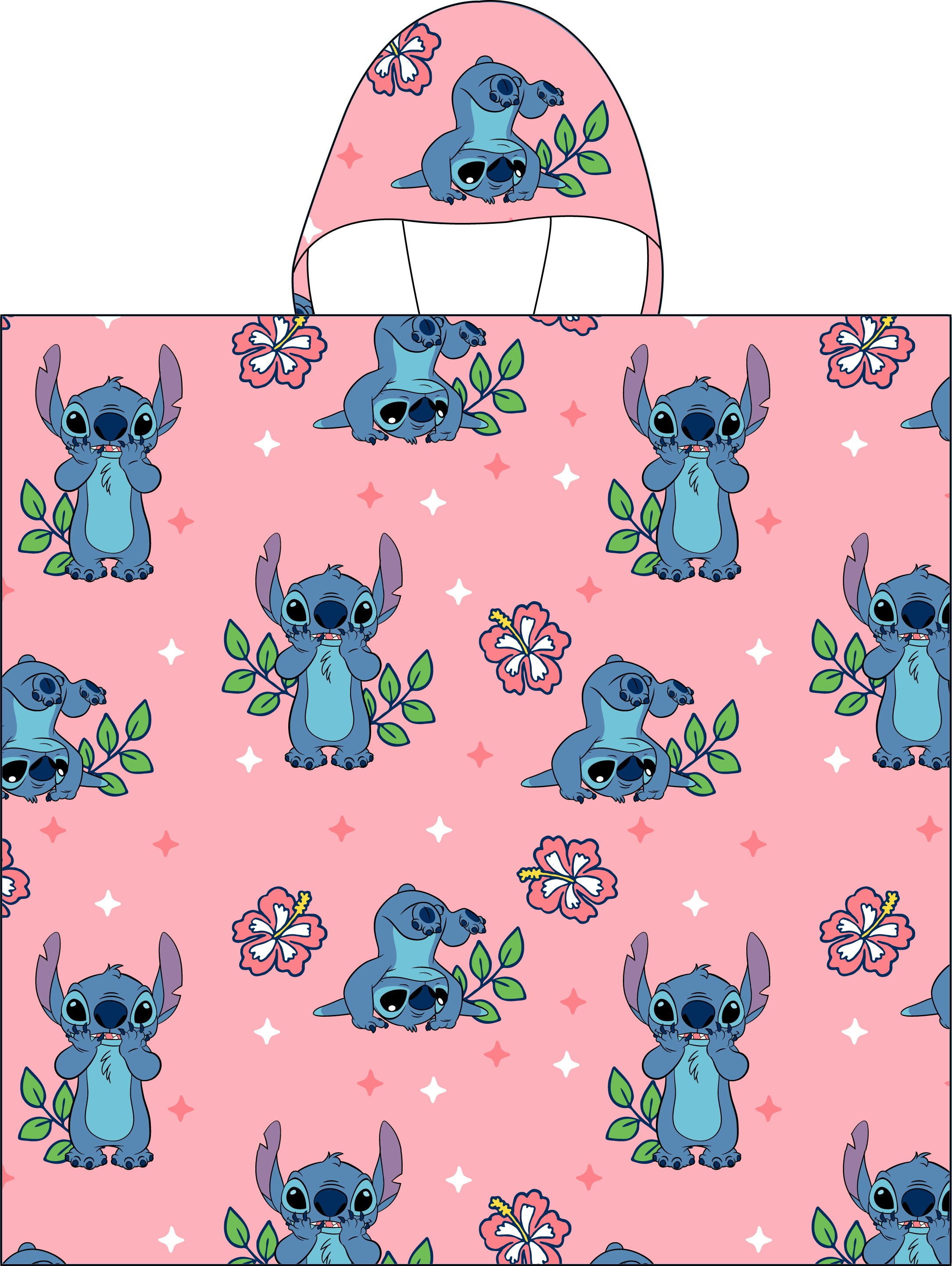 "Tumbling" Lilo&Stitch -  Hooded Poncho