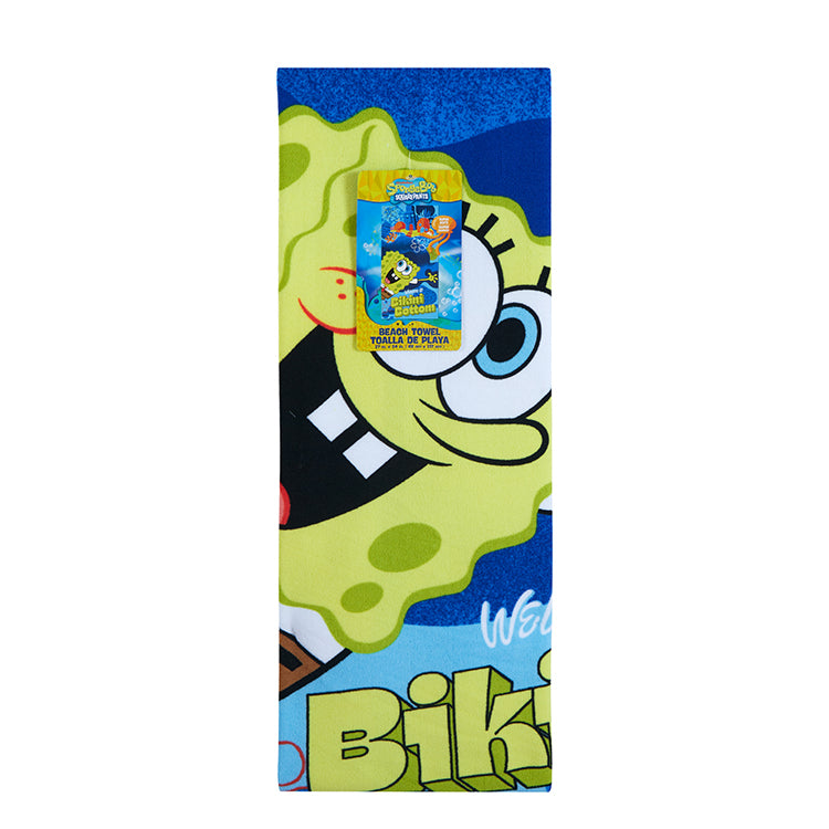 “Welcome to Bikini  Bottom”  SpongeBob ”27"x54" Disney Beach Towel
