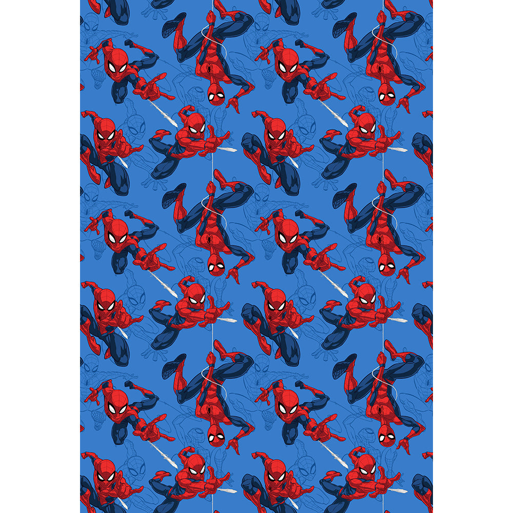 Spiderman "Web Lines" Twin Flannel Rotary Blanket