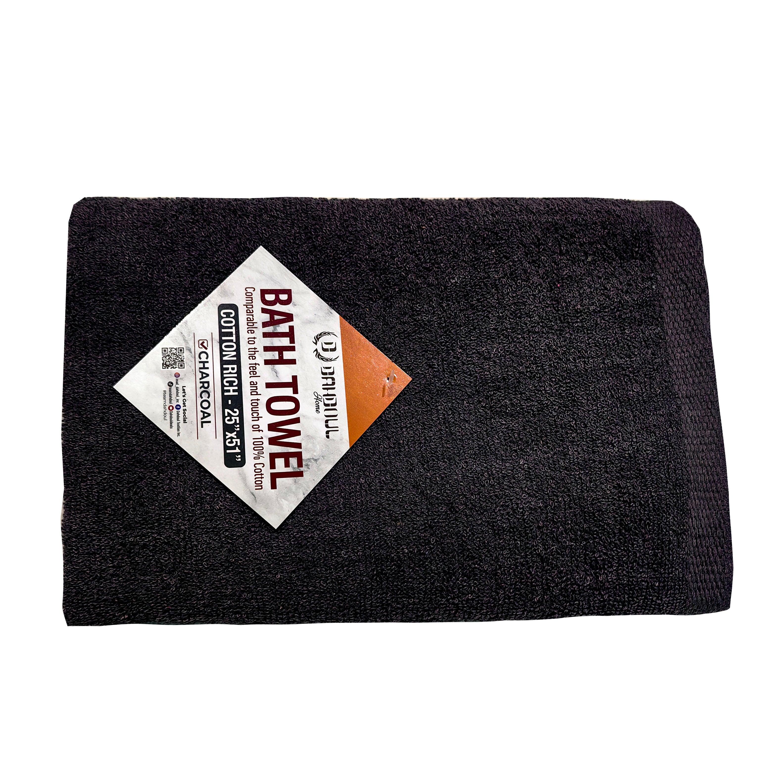 25" x 51" Regular Bath Towel - Plain - Dahdoul Online