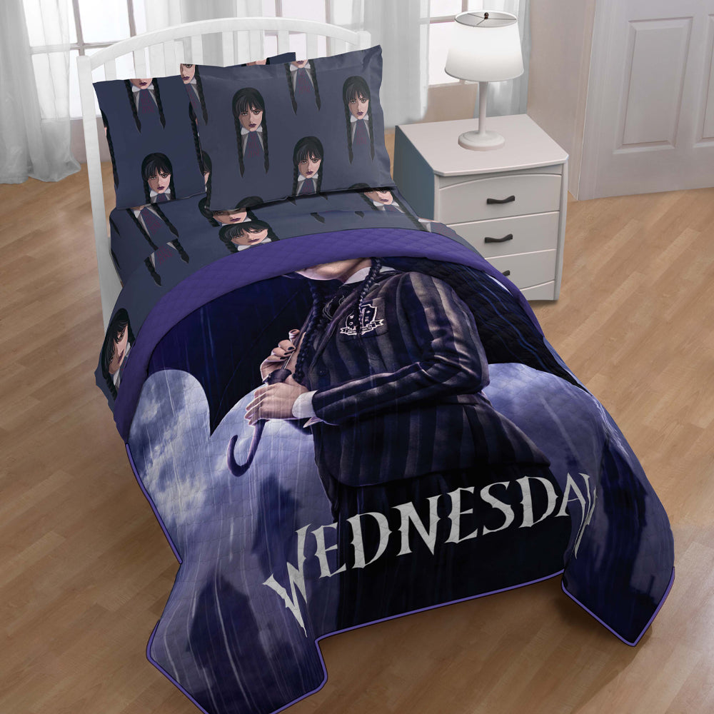 "Umbrella" Wednesday Twin/Full Disney Bedspread