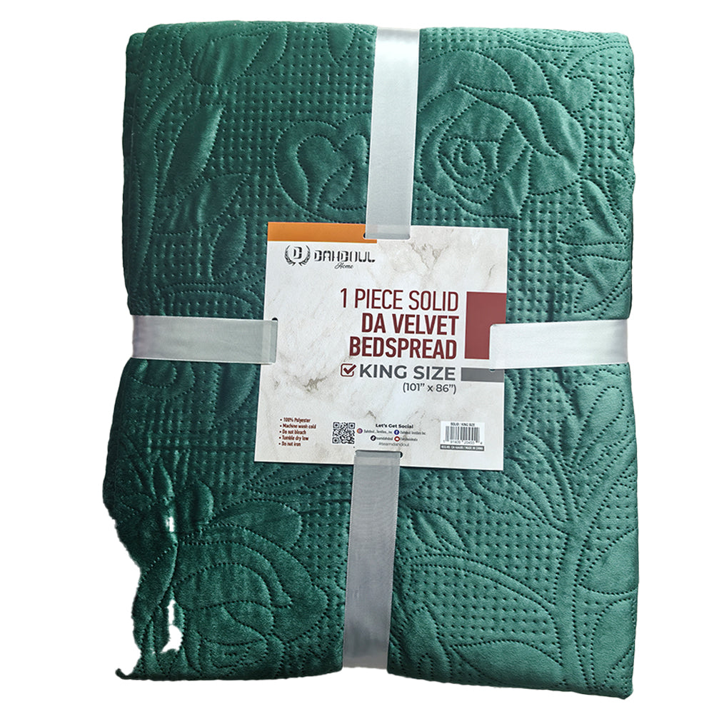 DA Velvet Bedspread Queen Size Soft Microfiber Bedspread