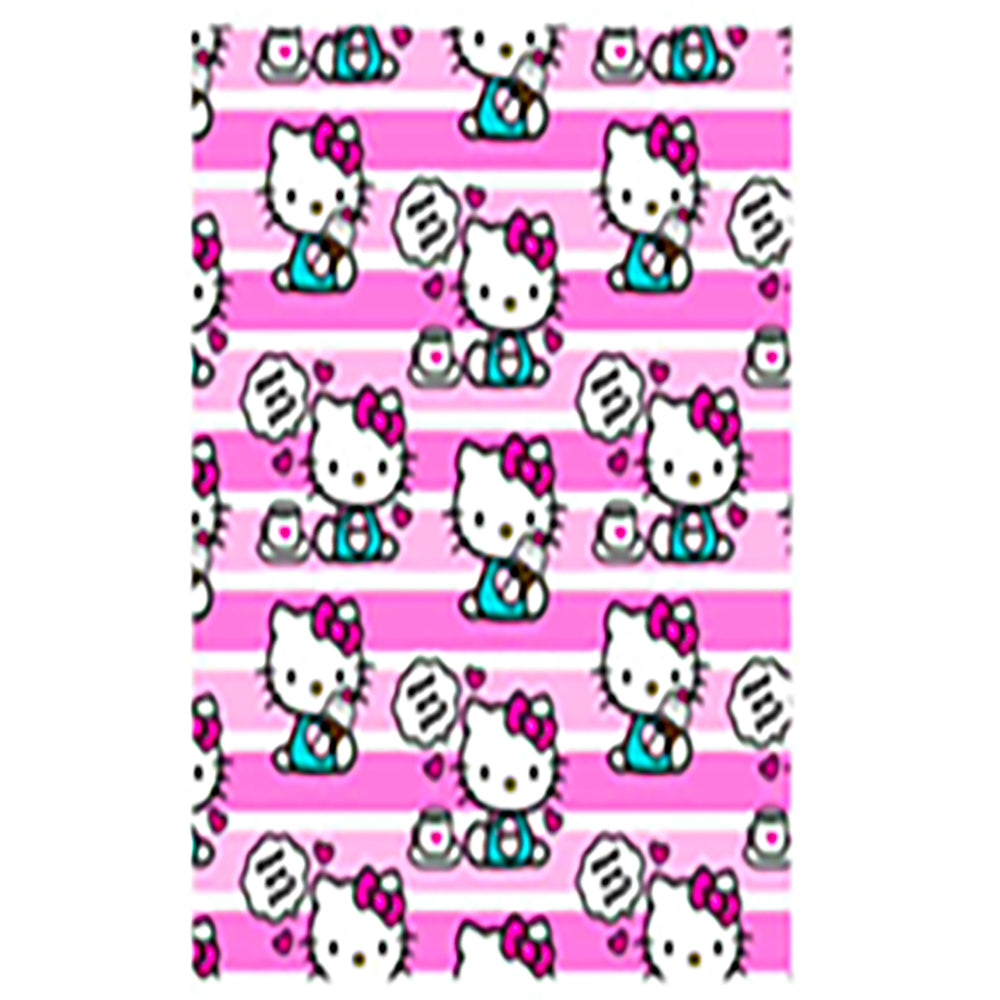 Hello Kitty "Snacktime" Twin Flannel Rotary Blanket