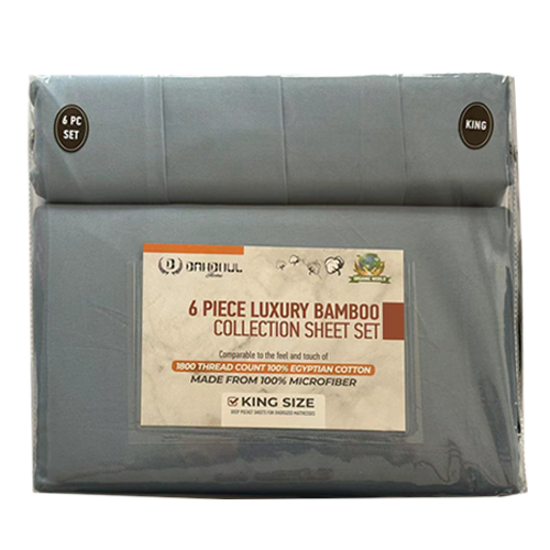 Luxury Bamboo Collection 6 Piece Solid Color Sheet Set