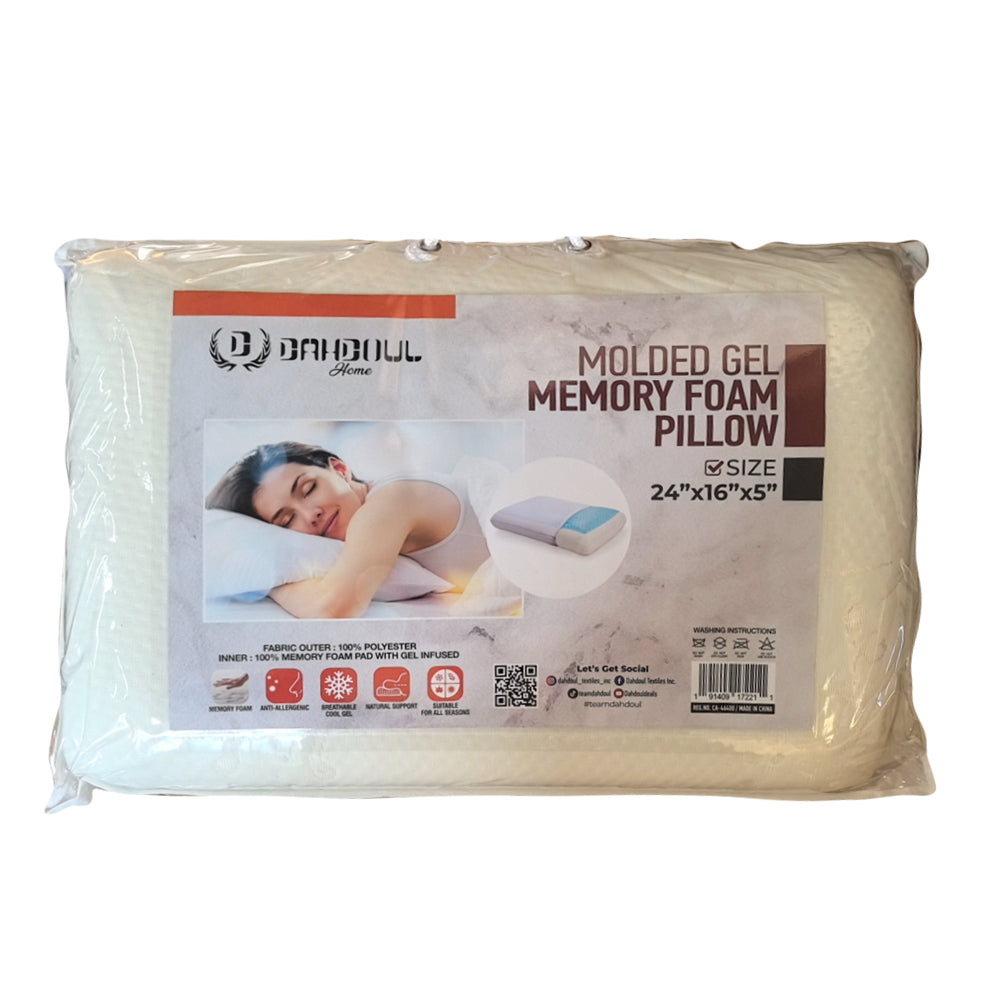 Queen Molded Gel Memory Foam  Pillow