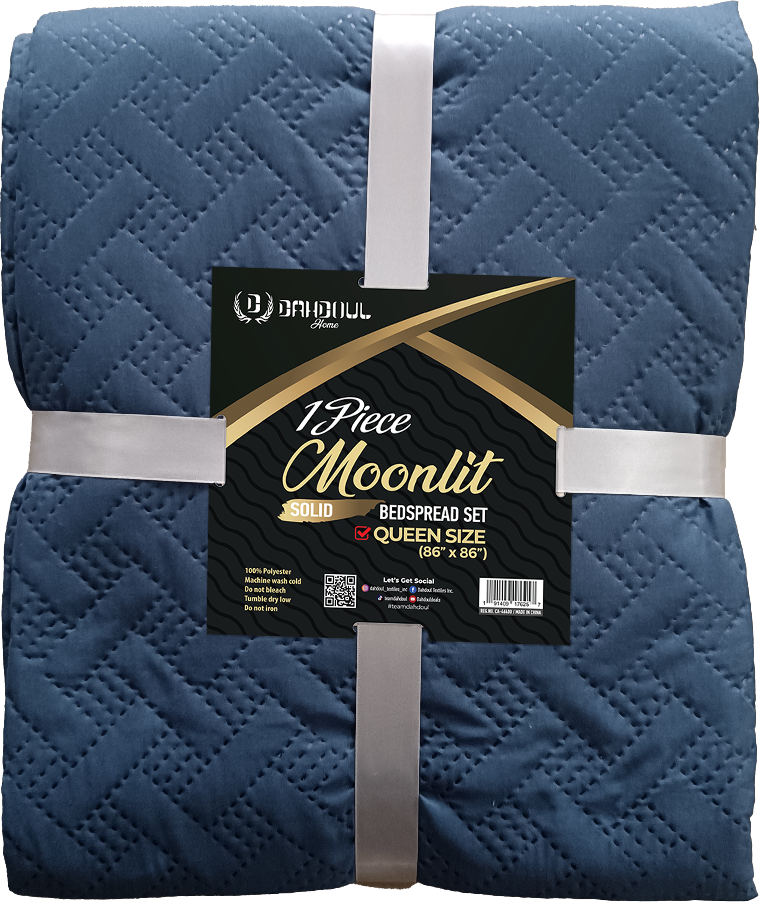 Moonlit Microfiber Quilted Bedspread in Solid Colors