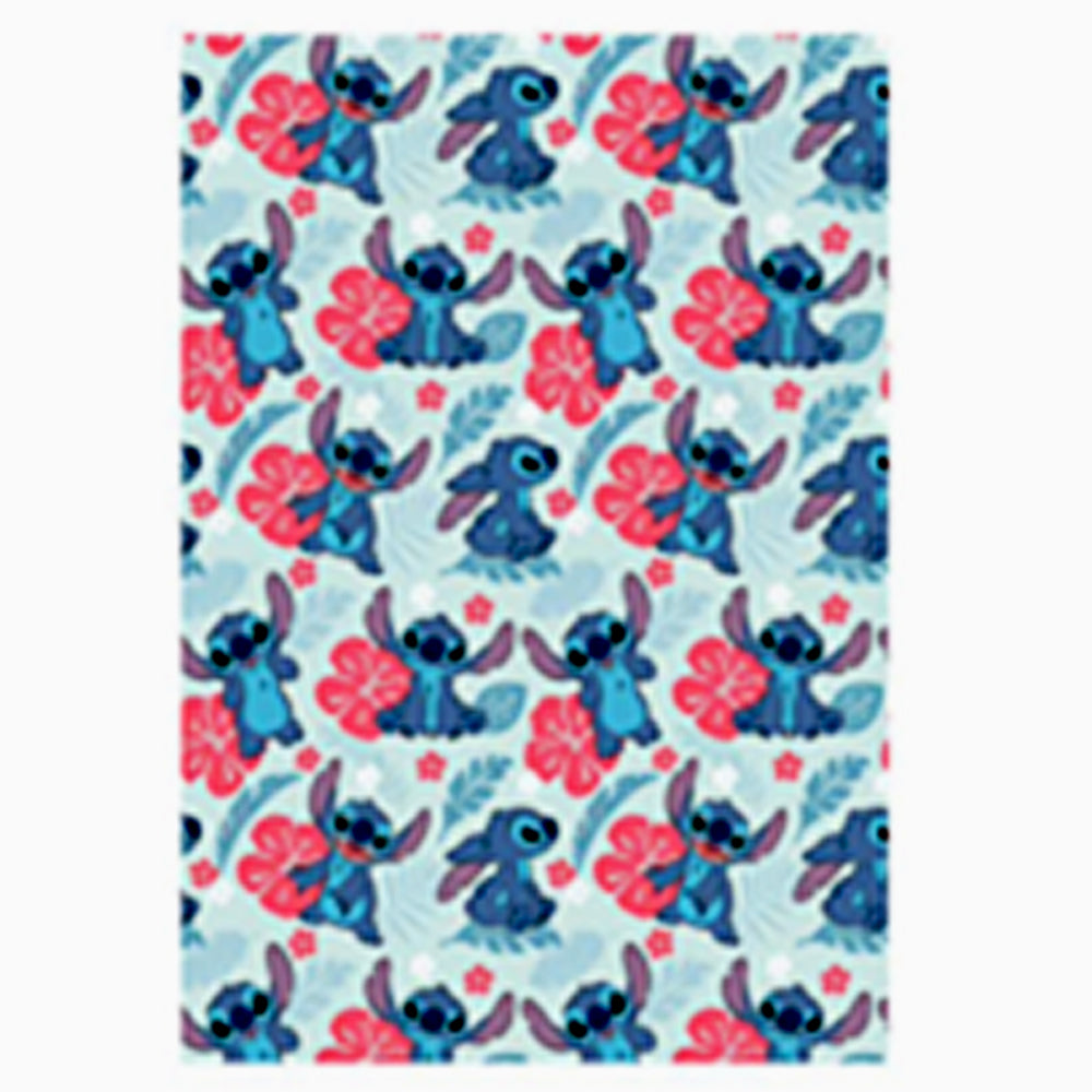 Lilo&Stitch "Pink floral Stitch" Twin Flannel Rotary Blanket