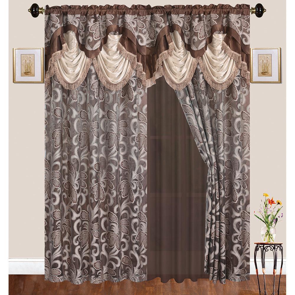 1 Piece GC17-048 Emma Collection Jacquard Window Curtain - Dahdoul Online