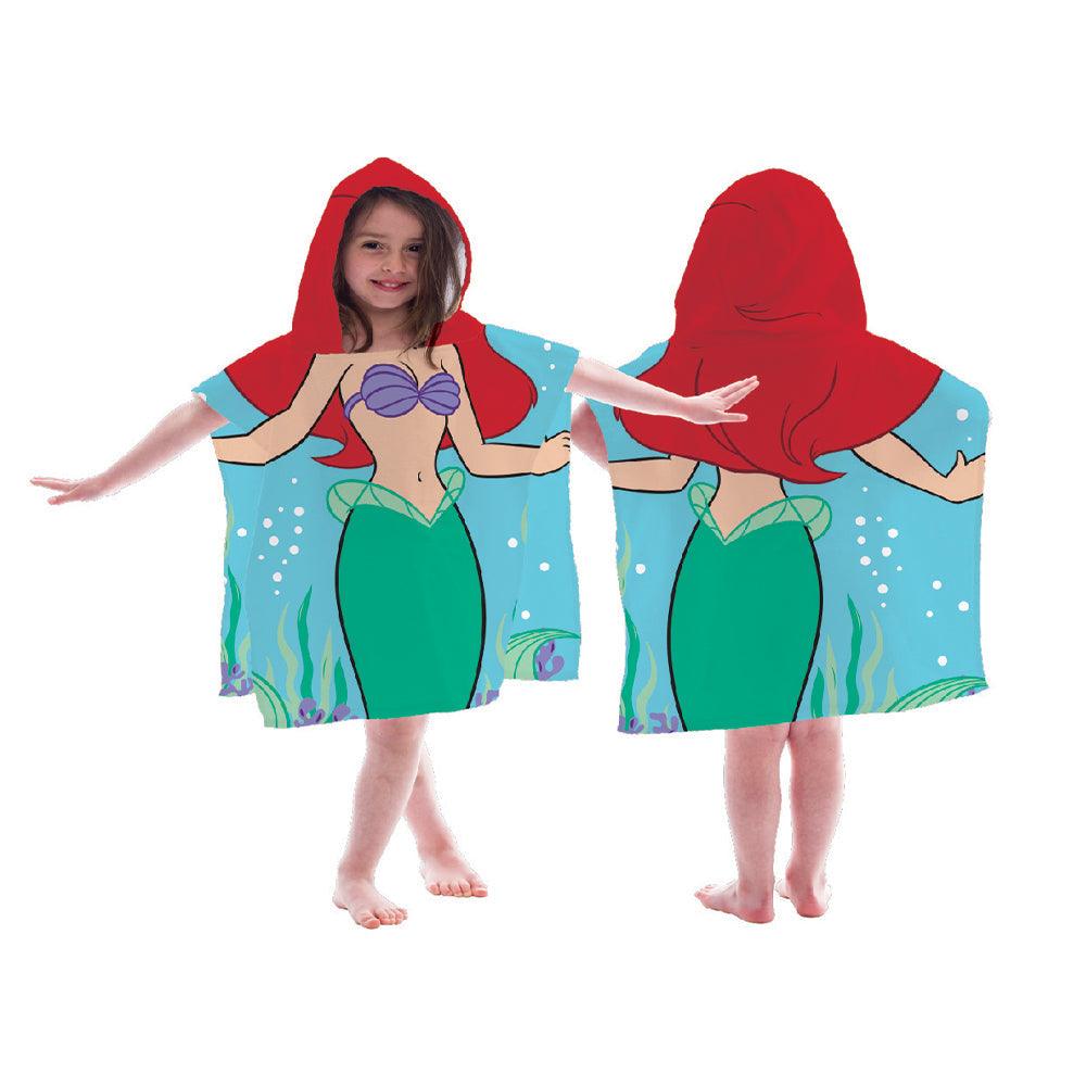 23.6"x47.2" Silk Touch Flannel Poncho-Little Mermaid - Dahdoul Online