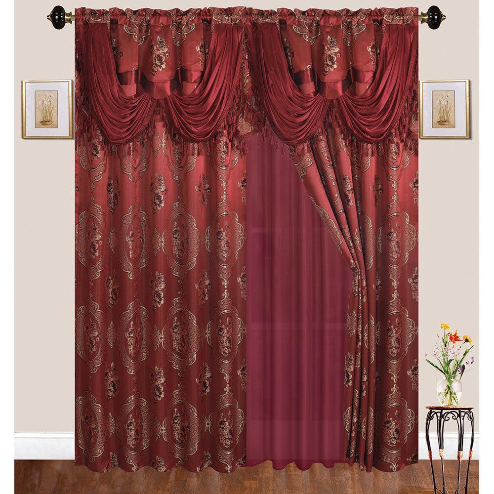 1 Piece GC16-640 Emma Collection Jacquard Window Curtain - Dahdoul Online
