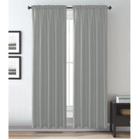 1 Piece Grey Faux Silk Window Panel - Dahdoul Online