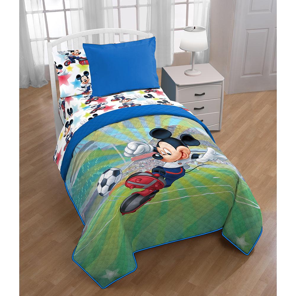 2 Piece Twin "MIC Goal" Mickey Disney Bedspread - Dahdoul Online