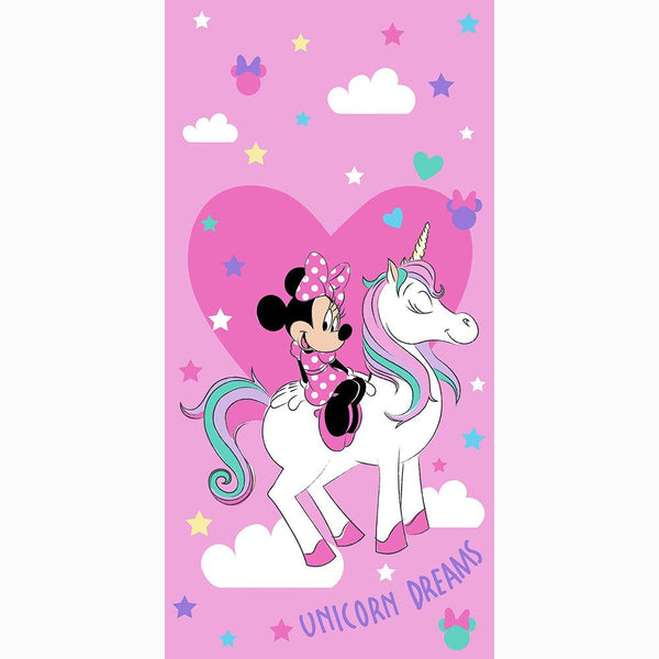 "Unicorn Dreams" Minnie 27"x54" Disney Beach Towel - Dahdoul Online