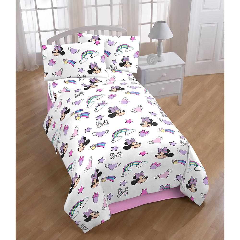 3 Piece "Unicorn Dreams" Minnie Twin Disney Bed Sheet Set - Dahdoul Online