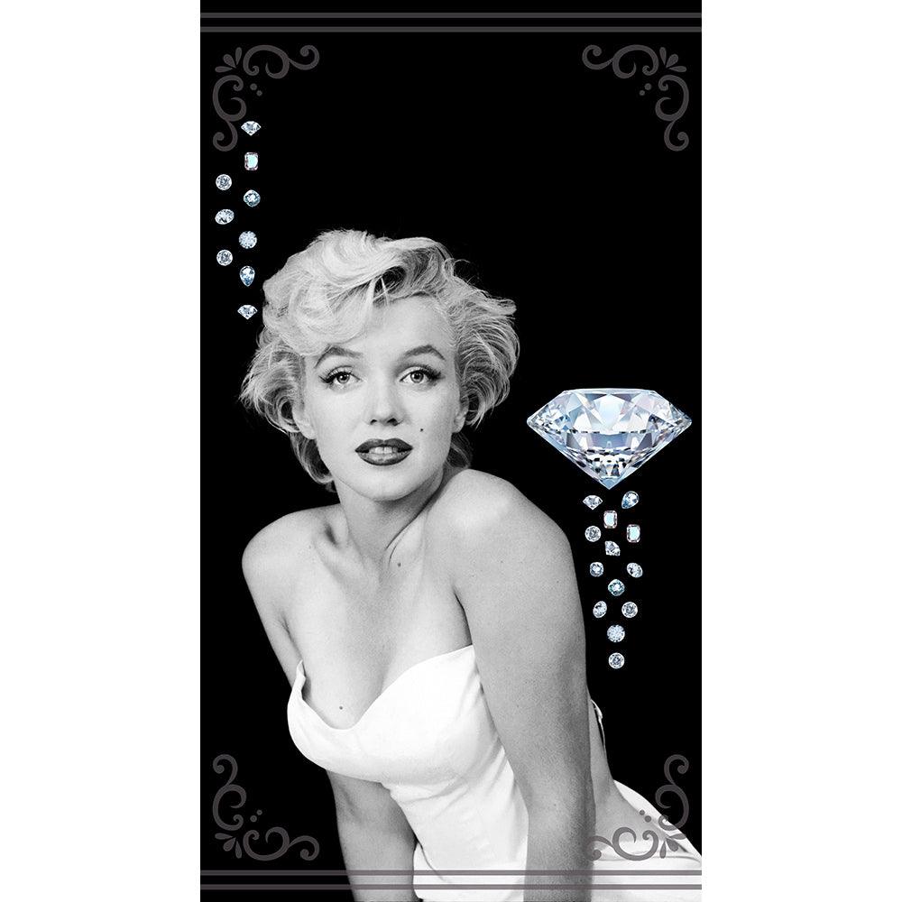 "Splash of Diamonds" 40"x72" Marilyn Monroe Beach Towel - Dahdoul Online