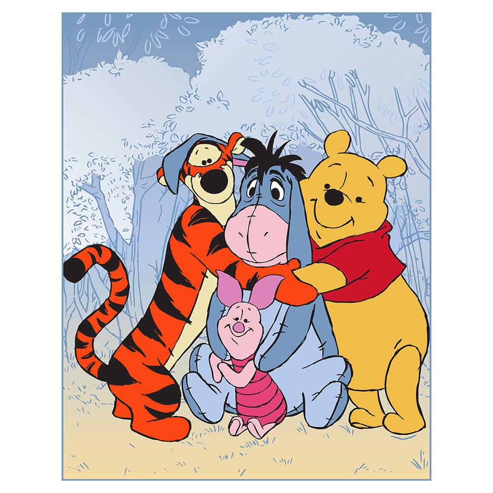 "Group Hug" Winnie The Pooh Twin Disney Rachelle Blanket - Dahdoul Online