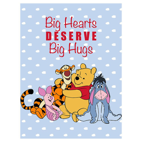 "Big Hugs" Winnie The Pooh Twin/Full Disney Sherpa Blanket - Dahdoul Online